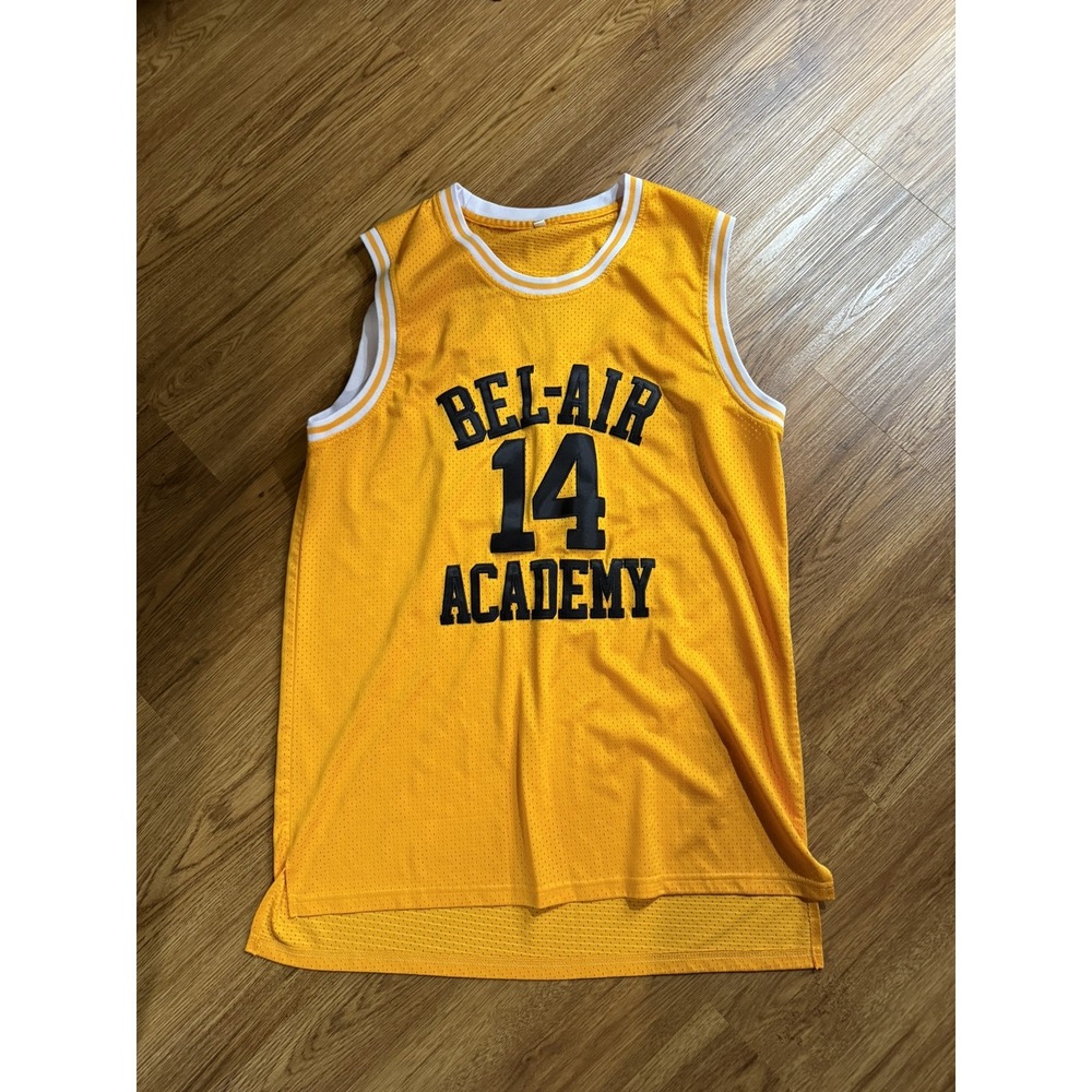 Fresh Prince Will Smith Bel-Air Academy Basketball Jersey‎ - Size Large Yellow